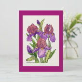 Irisse Waterverf Kaart (Staand voorkant)