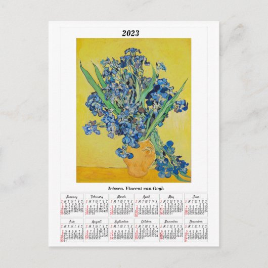Irissen Agenda 2023 Vincent van Gogh Briefkaart (Voorkant)