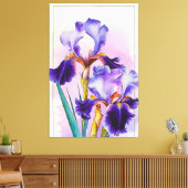 *~* Irissen Bloemen Artsy Iris Schilderen AP84 Canvas Afdruk (Insitu (Woonkamer))