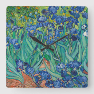Irissen door Vincent van Gogh Vierkante Klok