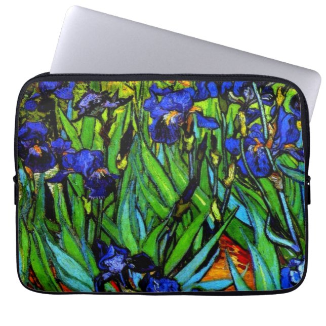 Irissen, het beroemde bloemenschilderij van Van Go Laptop Sleeve (Voorkant)