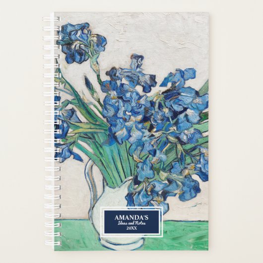 Irissen in een vaas van Gogh schilderij Planner (Voorkant)