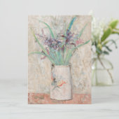 Irissen in een witte bloemenvaas | Tadeusz Makowsk (Staand voorkant)