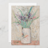 Irissen in een witte bloemenvaas | Tadeusz Makowsk (Voorkant / Achterkant)