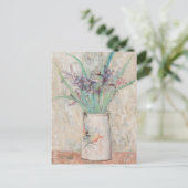 Irissen in een witte bloemenvaas | Tadeusz Makowsk Briefkaart (Staand voorkant)