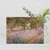 Irissen in het Wenskaart van Monet's Garden Feestdagenkaart (Staand voorkant)