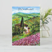IRISSEN IN TUSCANIE, Groen Paars Bloemenveld Kaart (Staand voorkant)