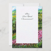 IRISSEN IN TUSCANIE, Groen Paars Bloemenveld Kaart (Achterkant)