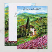 IRISSEN IN TUSCANIE, Groen Paars Bloemenveld Kaart (Voorkant / Achterkant)