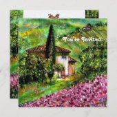 IRISSEN IN TUSCANIË, Groen Paars Bloemveld Kaart (Voorkant / Achterkant)