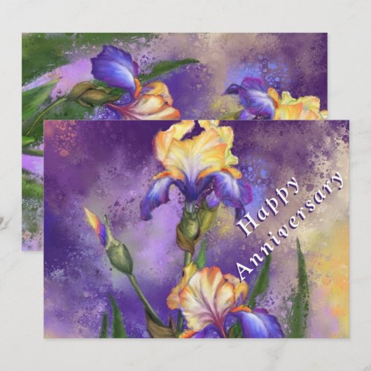 Irissen Jubileum Kaart (Voorkant / Achterkant)