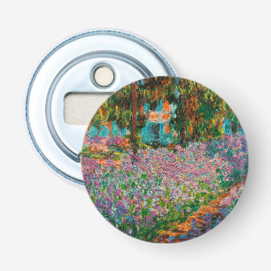 Irissen Monet Tuin Giverny bloemen Button Flesopener