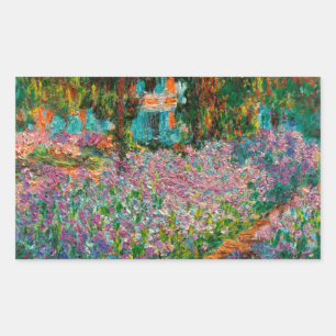 Irissen Monet Tuin Giverny bloemen Rechthoekige Sticker