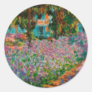 Irissen Monet Tuin Giverny bloemen Ronde Sticker