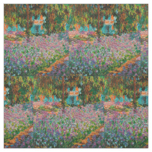 Irissen Monet Tuin Giverny bloemen Stof