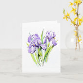 Irissen Note-Kaart Kaart (Gele Bloem)