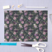 Irissen, orchideeën, Rozen in Paarse decoupage Tissuepapier (Craft)