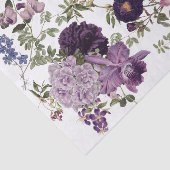 Irissen, orchideeën, Rozen in Paarse decoupage Tissuepapier (Detail)