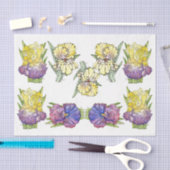 Irissen Paarse Geel - Decoupage Tissue Paper Tissuepapier (Craft)