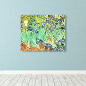Irissen - Van Gogh - c1889 Canvas Afdruk (Insitu (Houten vloer))