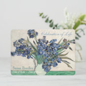 Irissen Van Gogh Feest Uitvaart Aankondiging (Staand voorkant)