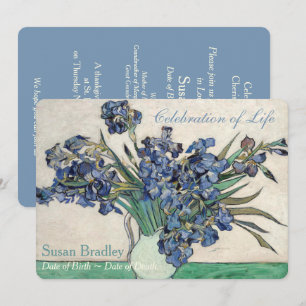 Irissen Van Gogh Feest Uitvaart Aankondiging