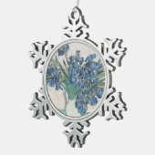 Irissen van Gogh: Tin Sneeuwvlok Ornament (Rechts)