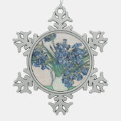 Irissen van Gogh: Tin Sneeuwvlok Ornament (Voorkant)