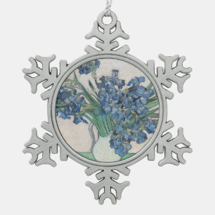 Irissen van Gogh: Tin Sneeuwvlok Ornament