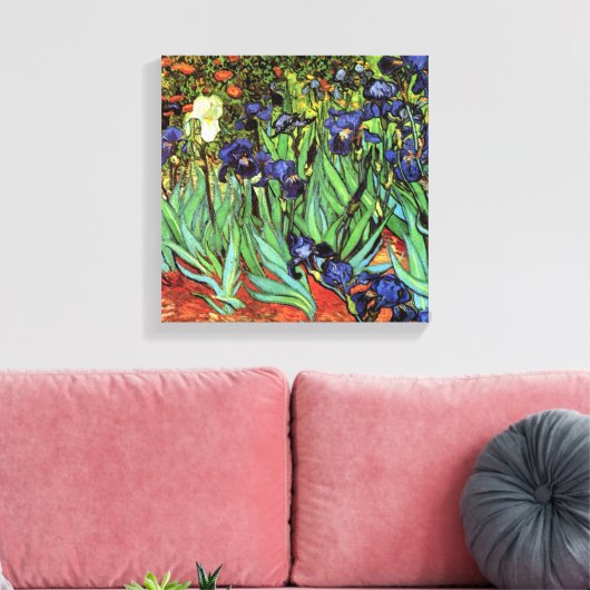 Irissen van Van Gogh Fine Art Canvas Print (Insitu (Woonkamer))