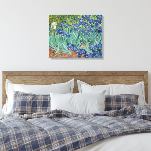 Irissen | Vincent van Gogh Canvas Afdruk (Insitu (Slaapkamer))