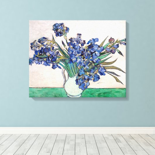 Irissen | Vincent van Gogh | Canvas Afdruk (Insitu (Houten vloer))