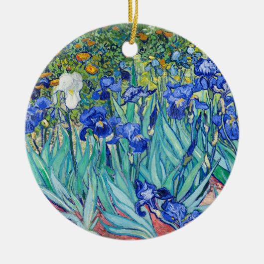 Irissen Vincent van Gogh     Keramisch Ornament (Voorkant)