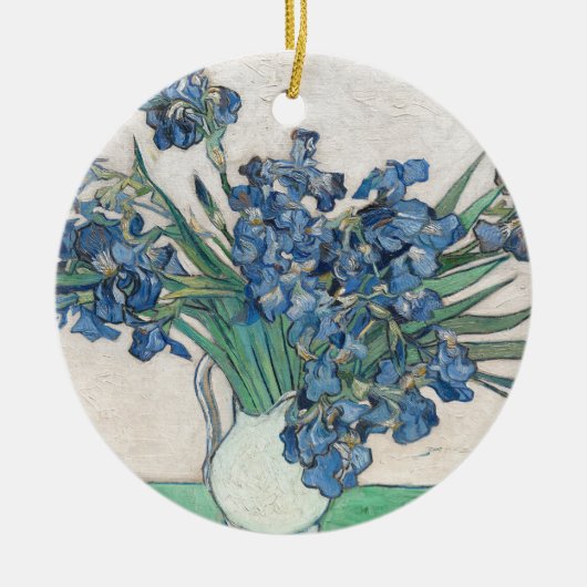 Irissen | Vincent van Gogh Keramisch Ornament (Voorkant)