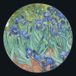 Irissen | Vincent van Gogh Ronde Sticker<br><div class="desc">Irises (1889) van de Nederlandse postimpressionist Vincent Van Gogh. Origineel landschapsschilderij is een olie op het canvas met een tuin van bloeiende irisbloemen. Gebruik de ontwerphulpmiddelen om douanetekst toe te voegen of het afbeelding te personaliseren.</div>