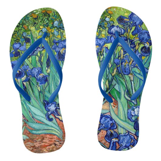 Irissen Vincent van Gogh Schilderen Teenslippers (Voetbed)