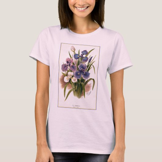 Irist Antiek Botanische Print T-Shirt (Voorkant)