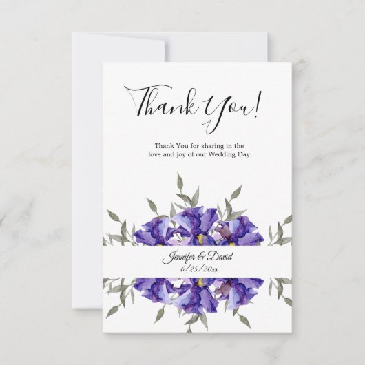 Irist Flat - Hartelijk dank Bedankkaart (Voorkant)