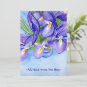 Irisvaas Bloem Schilderen Uitnodiging (Staand voorkant)