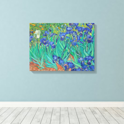 IrisVincent van Gogh Canvas Afdruk (Insitu (Houten vloer))
