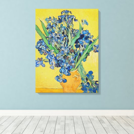 IrisVincent van Gogh Canvas Afdruk (Insitu (Houten vloer))