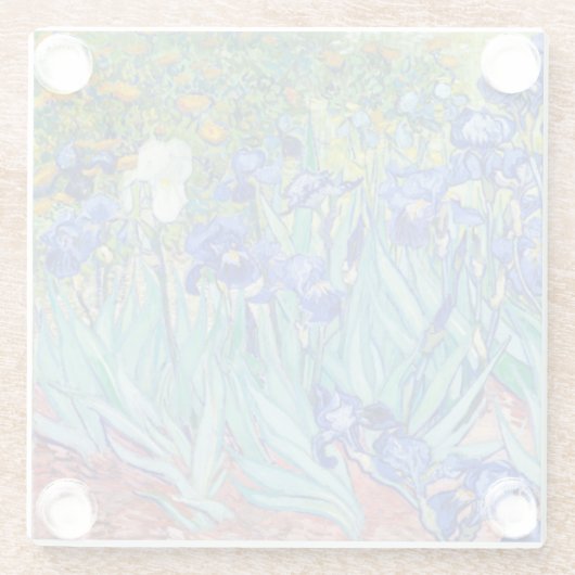 IrisVincent van Gogh Glazen Onderzetter (Achterkant)