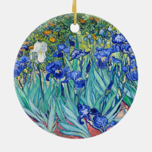 IrisVincent van Gogh Keramisch Ornament (Achterkant)