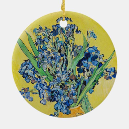 IrisVincent van Gogh Keramisch Ornament (Achterkant)