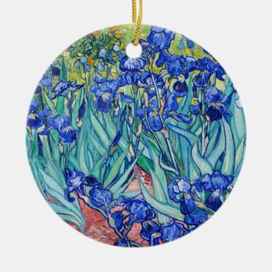 IrisVincent van Gogh Keramisch Ornament (Voorkant)