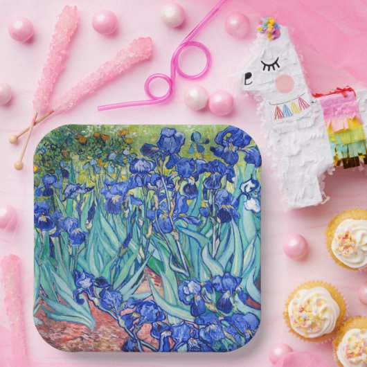IrisVincent van Gogh Papieren Bordje (Feest)