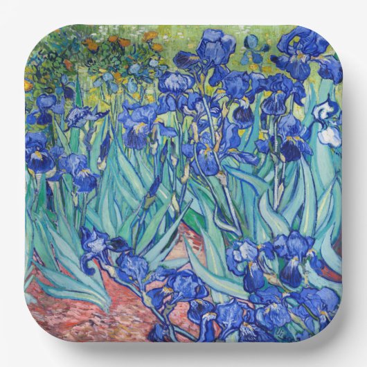 IrisVincent van Gogh Papieren Bordje (Voorkant)