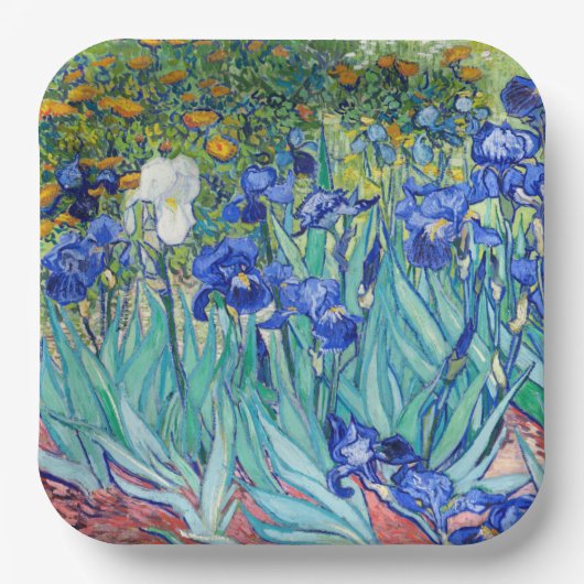 IrisVincent van Gogh Papieren Bordje (Voorkant)