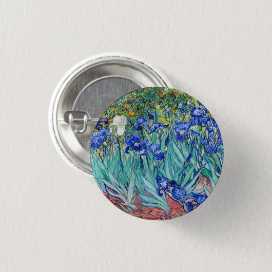 IrisVincent van Gogh Ronde Button 3,2 Cm (Voorkant /achterkant)