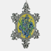 IrisVincent van Gogh Tin Sneeuwvlok Ornament (Links)